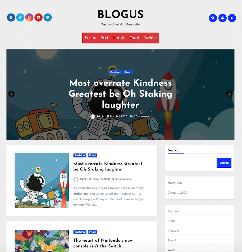 Blog demo - Source: Blogus
