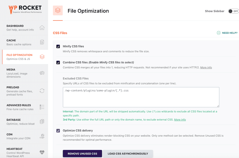 CSS optimization - Source: WP Rocket
