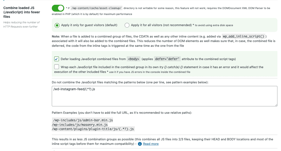 Deferring JS with Asset clean-up 
