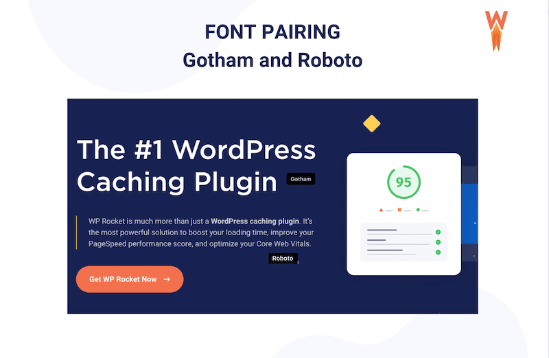 Font pairing - Source: WP Rocket
