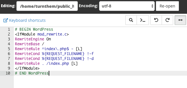 how to add configuration rules on htaccess