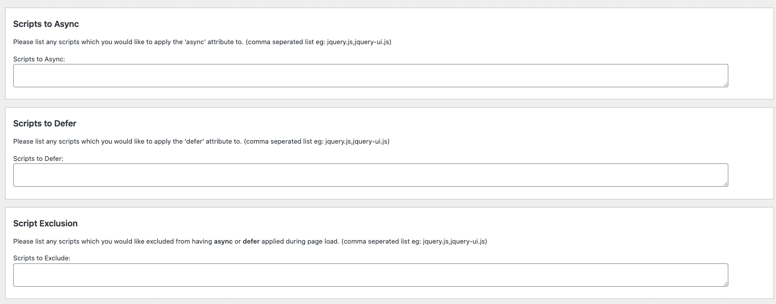 Manually adding Async on each script- Source: Async JS