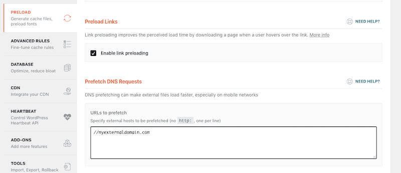 Prefetch DNS Requests - Source: WP Rocket
