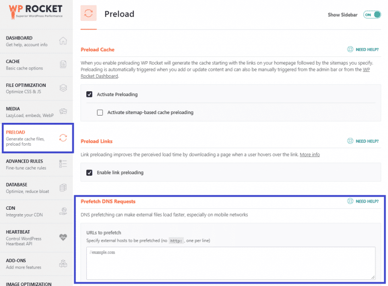 Preload tab - Prefetch DNS requests