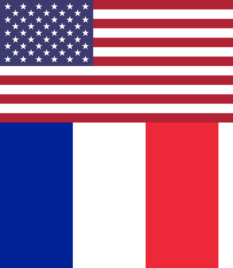 US and FR flags