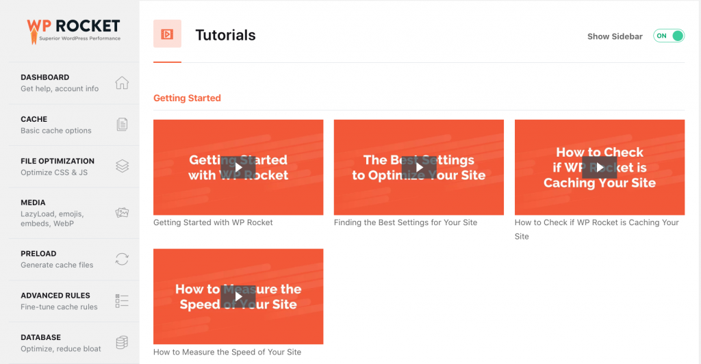 WP Rocket Video Tutorials